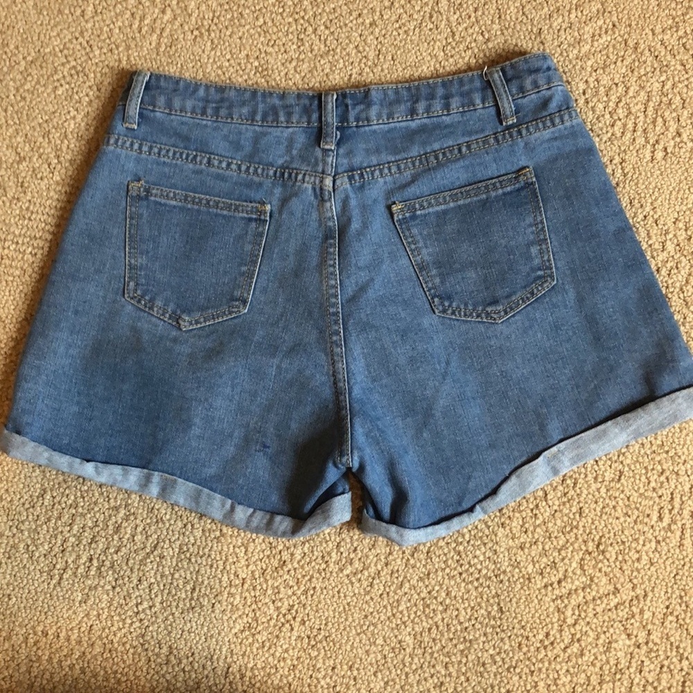 High Rise Denim Shorts - Picture 6 of 6